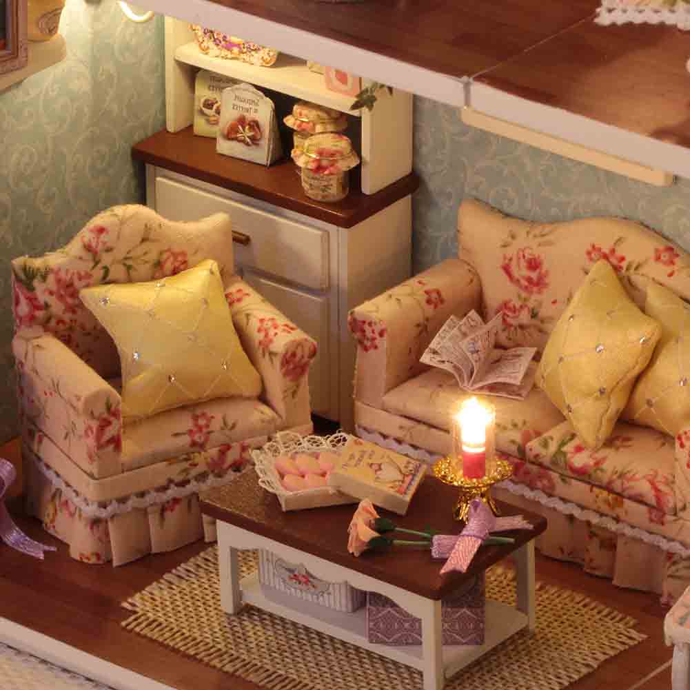 Modern DIY Passion Assembled Wooden Happiness Dollhouse Miniature