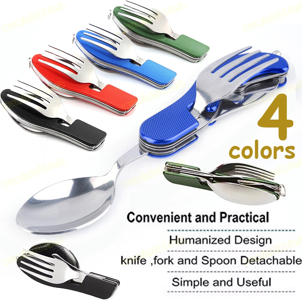 Spork Combined 3 in 1 Fork Spoon Knife Camping Hiking Cutlery Outdoor