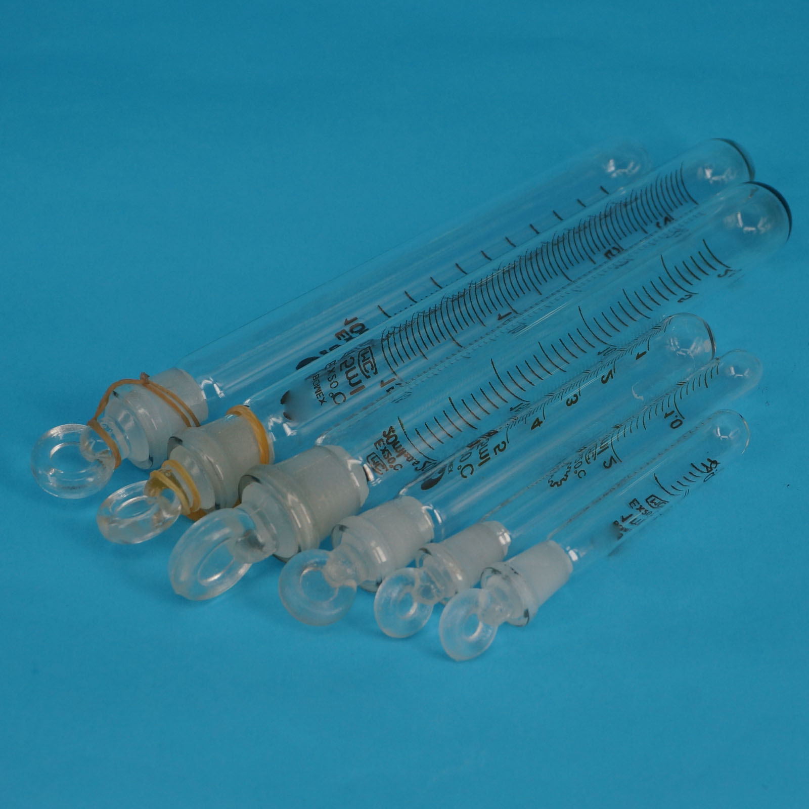 1100ml Graduated Lab Clear Glass Test Tube Round Bottom with Stopper