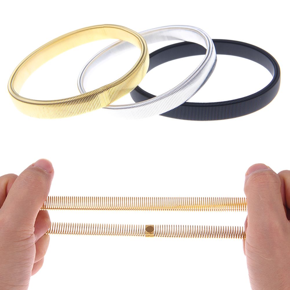 2 PAIRS METAL SLEEVE HOLDERS SILVER GOLD BLACK ELASTICATED METAL SHIRT ARM BANDS