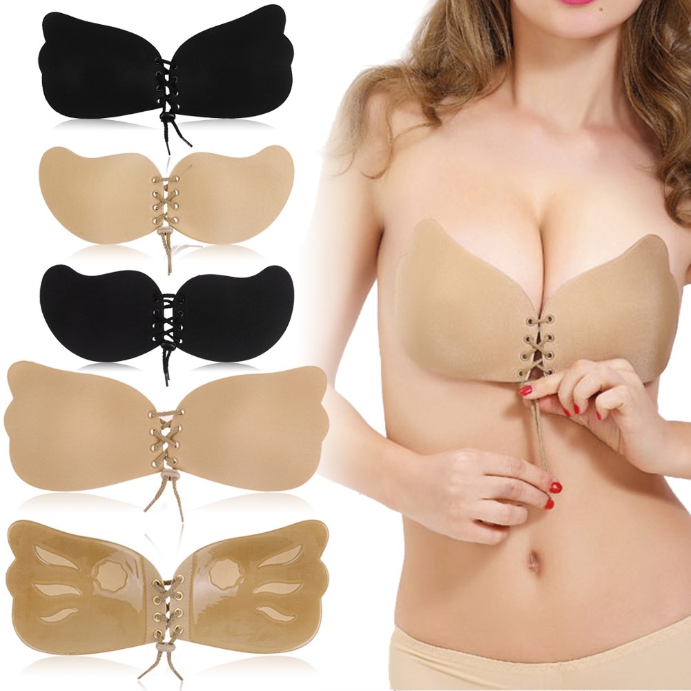 Best stick on bra The details: This minimalist silicone-based stick-on bra provides invisible support under backless tops and dresses. Bonus: It can be washed and worn over again, thanks to a regenerating adhesive. Bonus: It can be washed and worn over again, thanks to a regenerating adhesive.