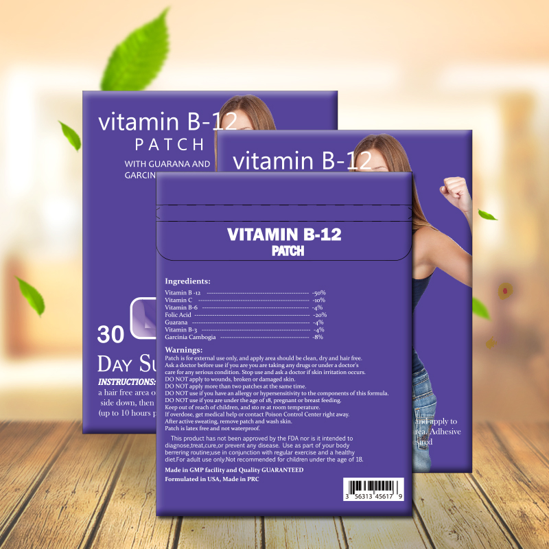 Men Women Vitamin B12 With Guarana Slimming Patches (30