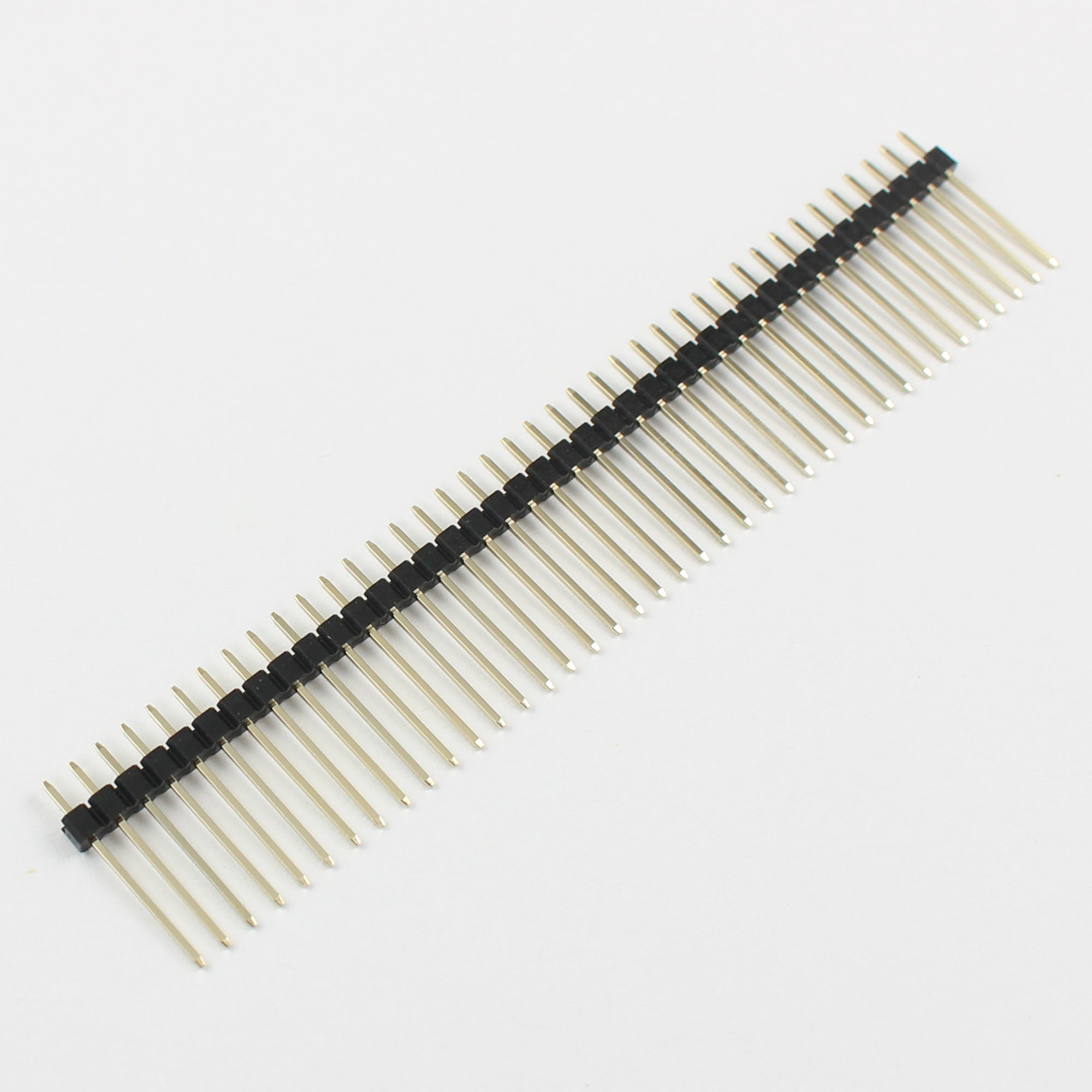 200Pcs 2mm Pitch Male 40 Pin Single Row Gold Plated Long Pin Header