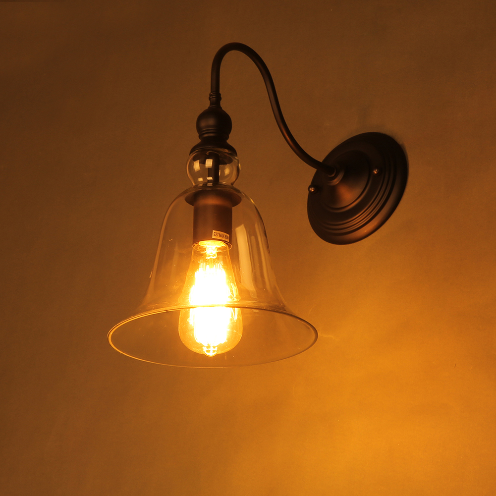 Edison Vintage Style Antique Glass Industrial Retro Light Wall Lamp Wall Sconce eBay