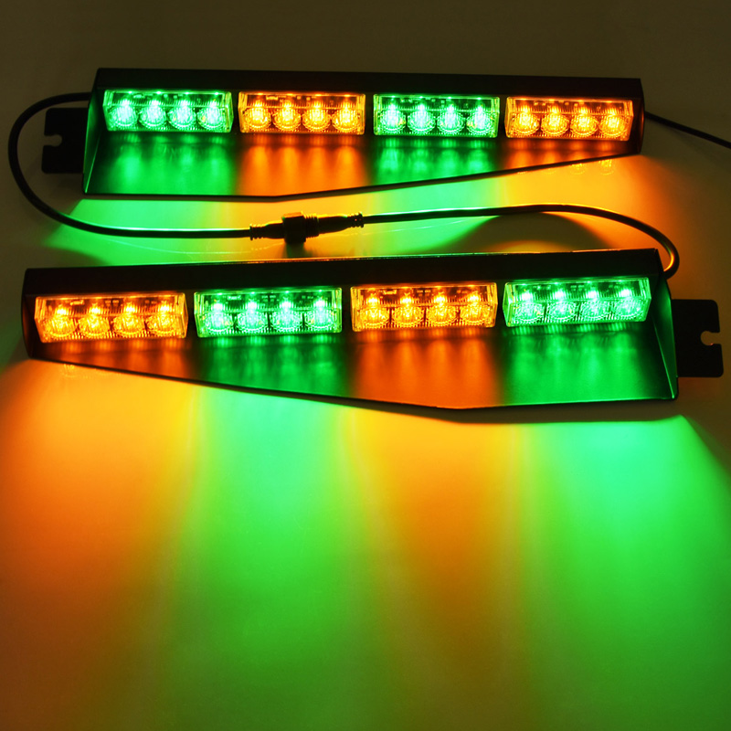 34" 32 LED Emergency Hazard Warning Visor Dash 32W Strobe Light Bar