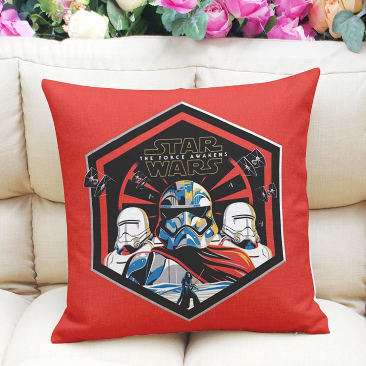 Flax Star wars Yoda Imperial Stormtrooper R2D2 throw pillow case