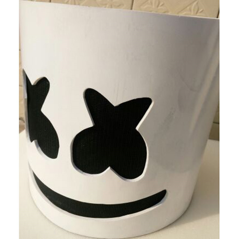Marshmello Full Head Latex White Cosplay Costume Helmet Mask Accessory