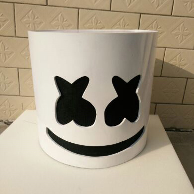 Marshmello Full Head Latex White Cosplay Costume Helmet Mask Accessory
