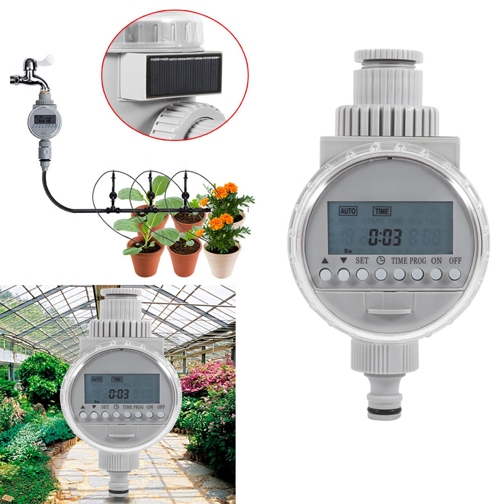 New Solar Power Garden Auto Watering Irrigation Controller Digital