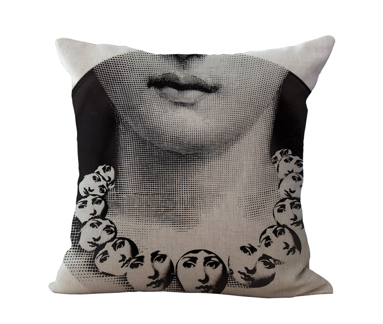 Vintage Piero Fornasetti Face Cotton Linen Pillow Case Decorative Cushion cover eBay