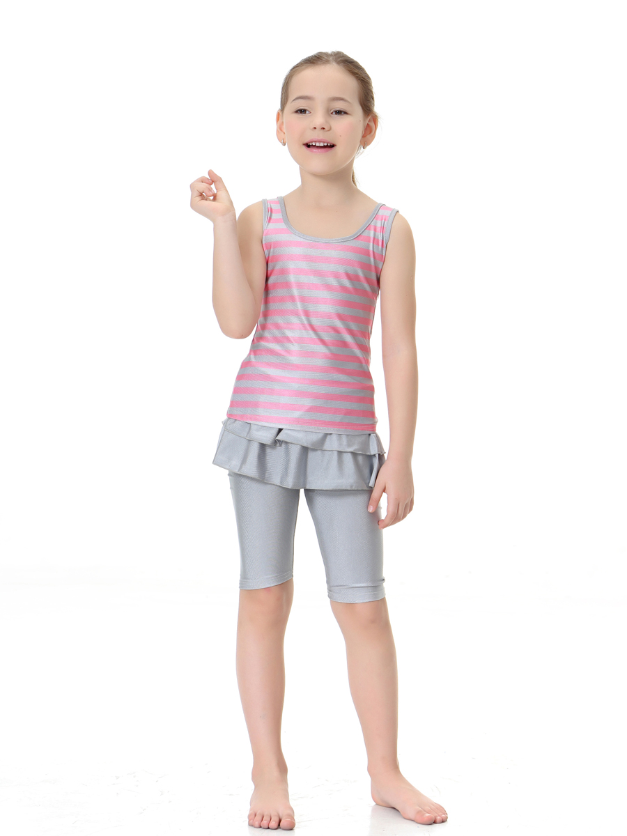 Muslim Kids Girls Swimwear Modest Swimsuit Arab Summer