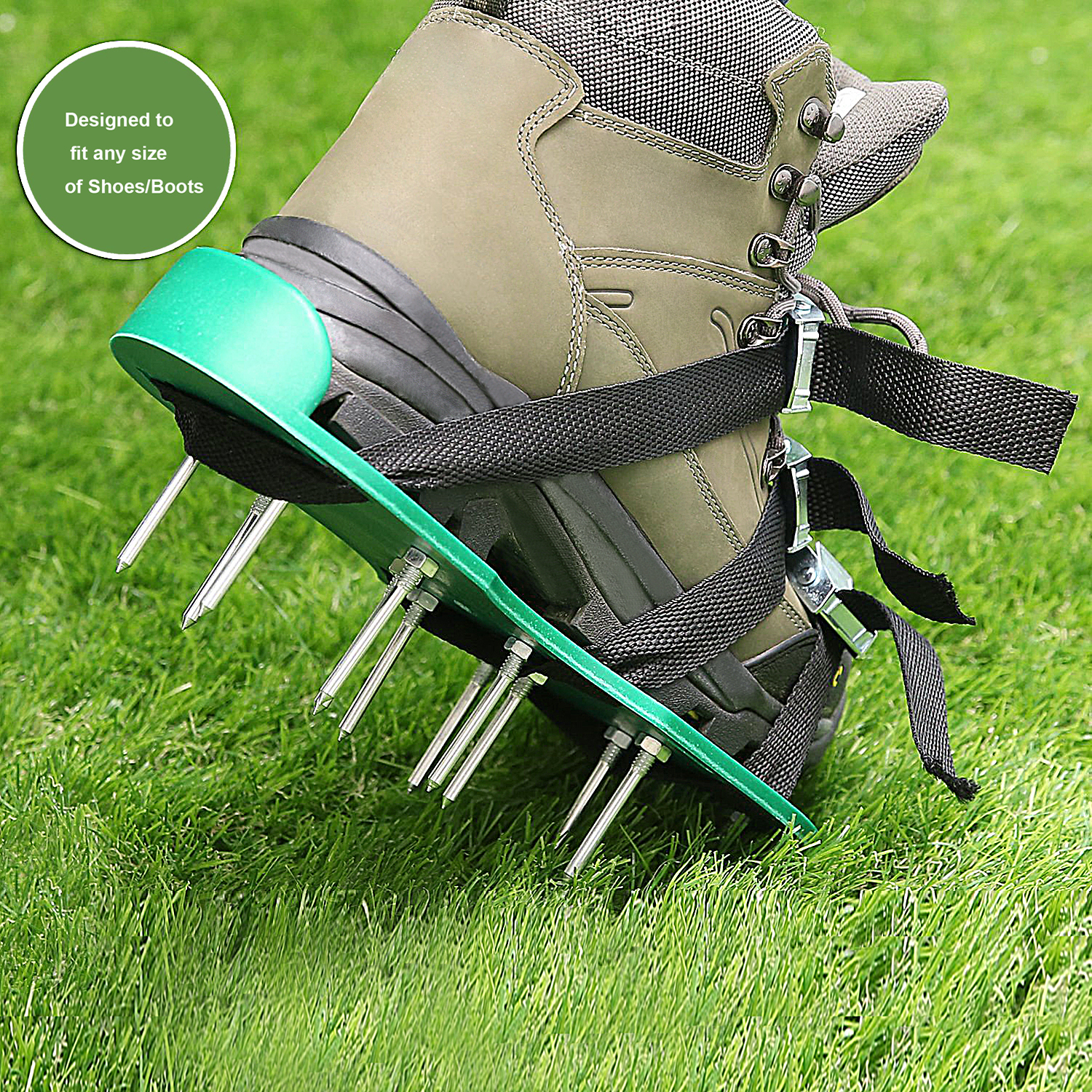Unifun Lawn Spike Shoes Aerator Sandals Lets Air Water in Soil Grass