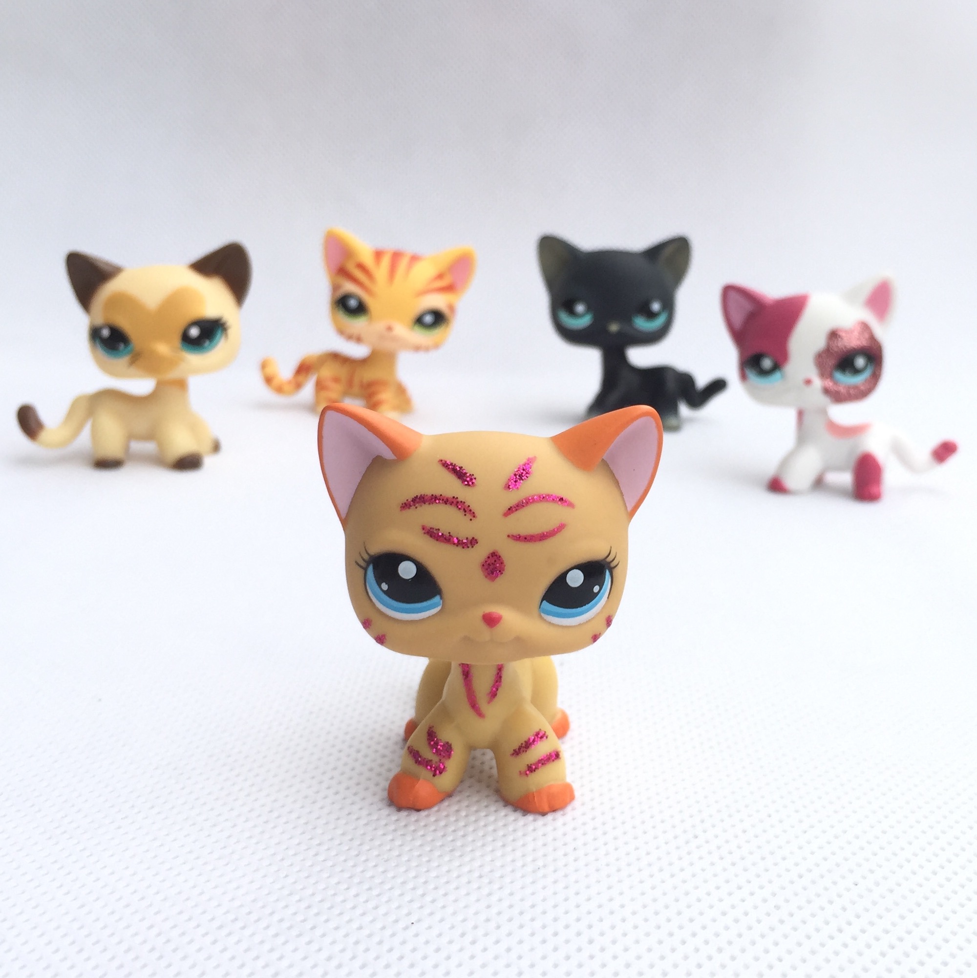 5pcs/set Littlest Pet Shop cat 3573,2291,1491,994,2118 lot of LPS toy