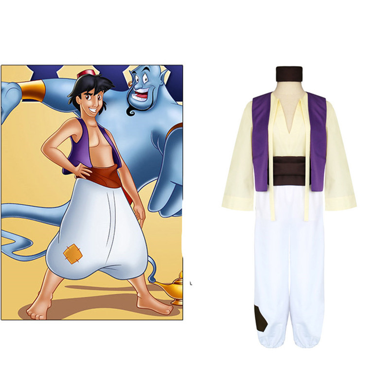 Disney Animation Aladdin S Lamp Prince Aladdin Costume Men Full Set