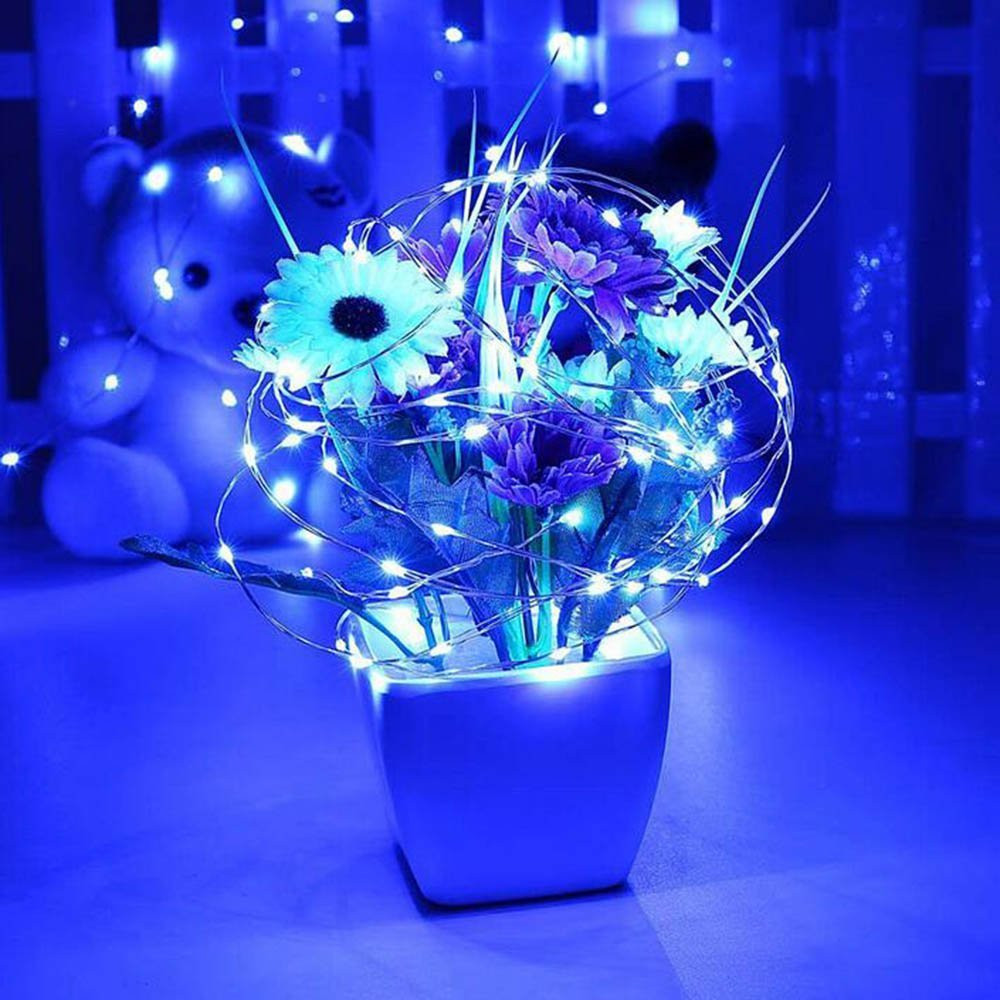 5M 50LED Battery Operated Mini LED Copper Wire String Fairy Lights Xmas Party