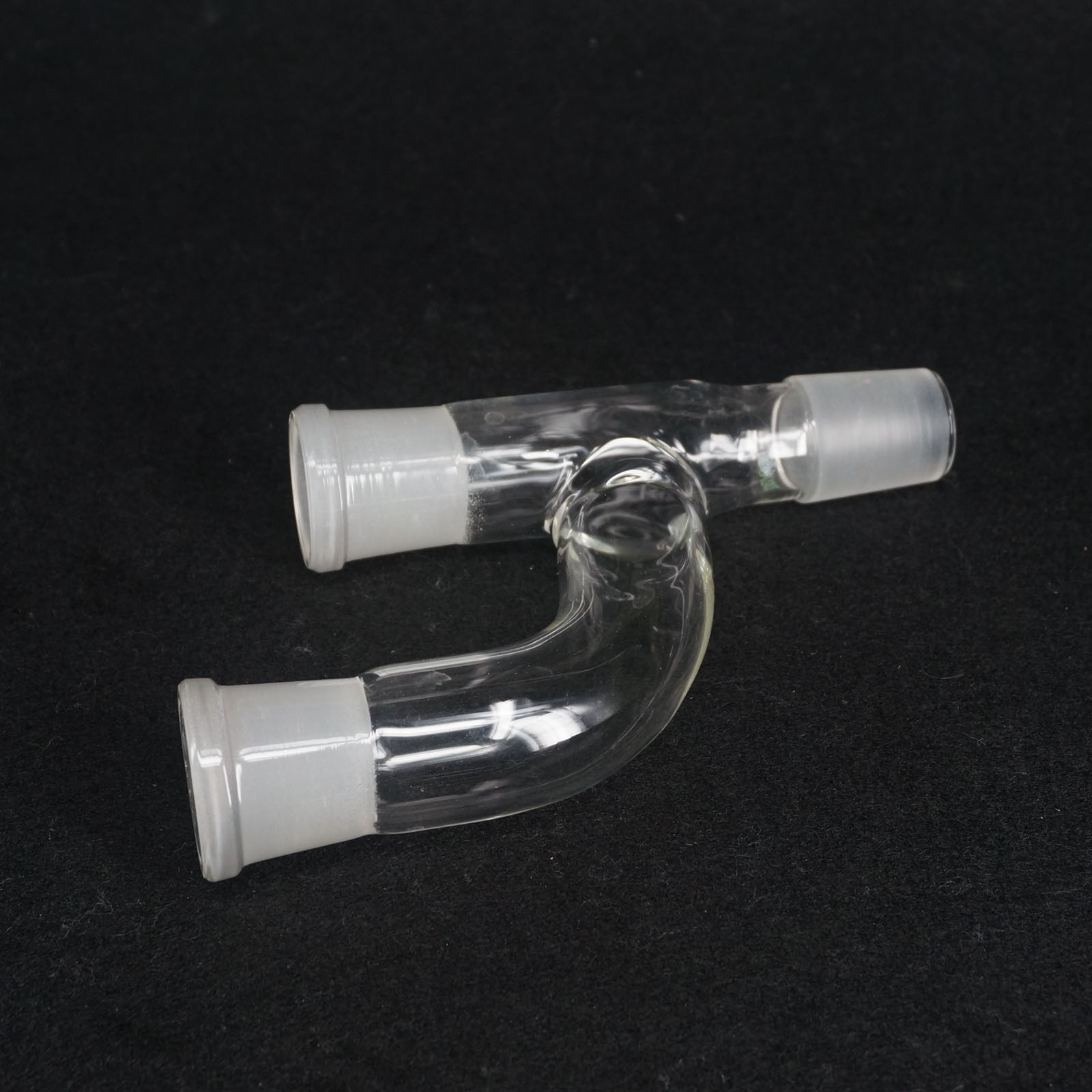 29/42 Three Way Glass Adapter 75 Degree Bent - Borosilicate Lab Glassware For Distillation