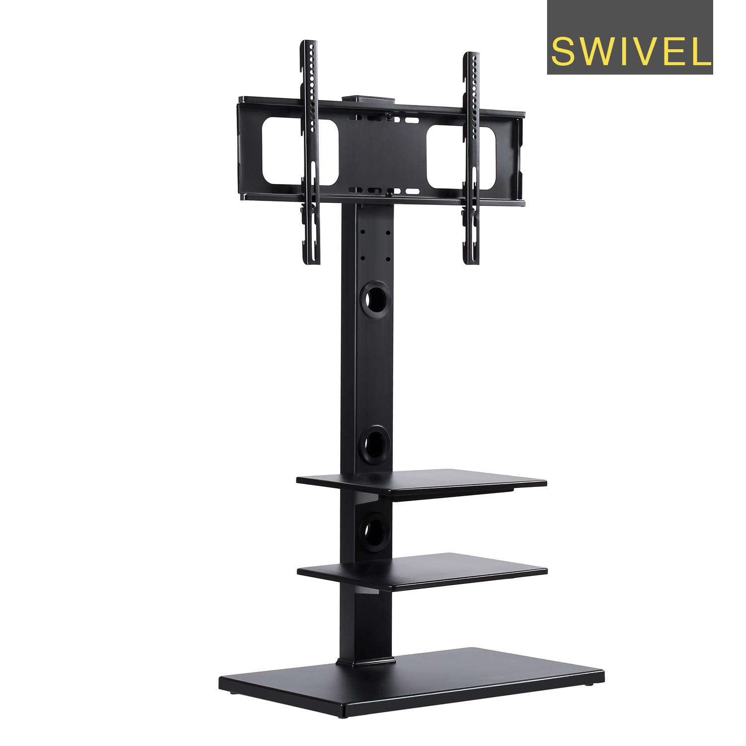 RFIVER Swivel 3-Tiers Floor tv stand height adjustable 32 ...