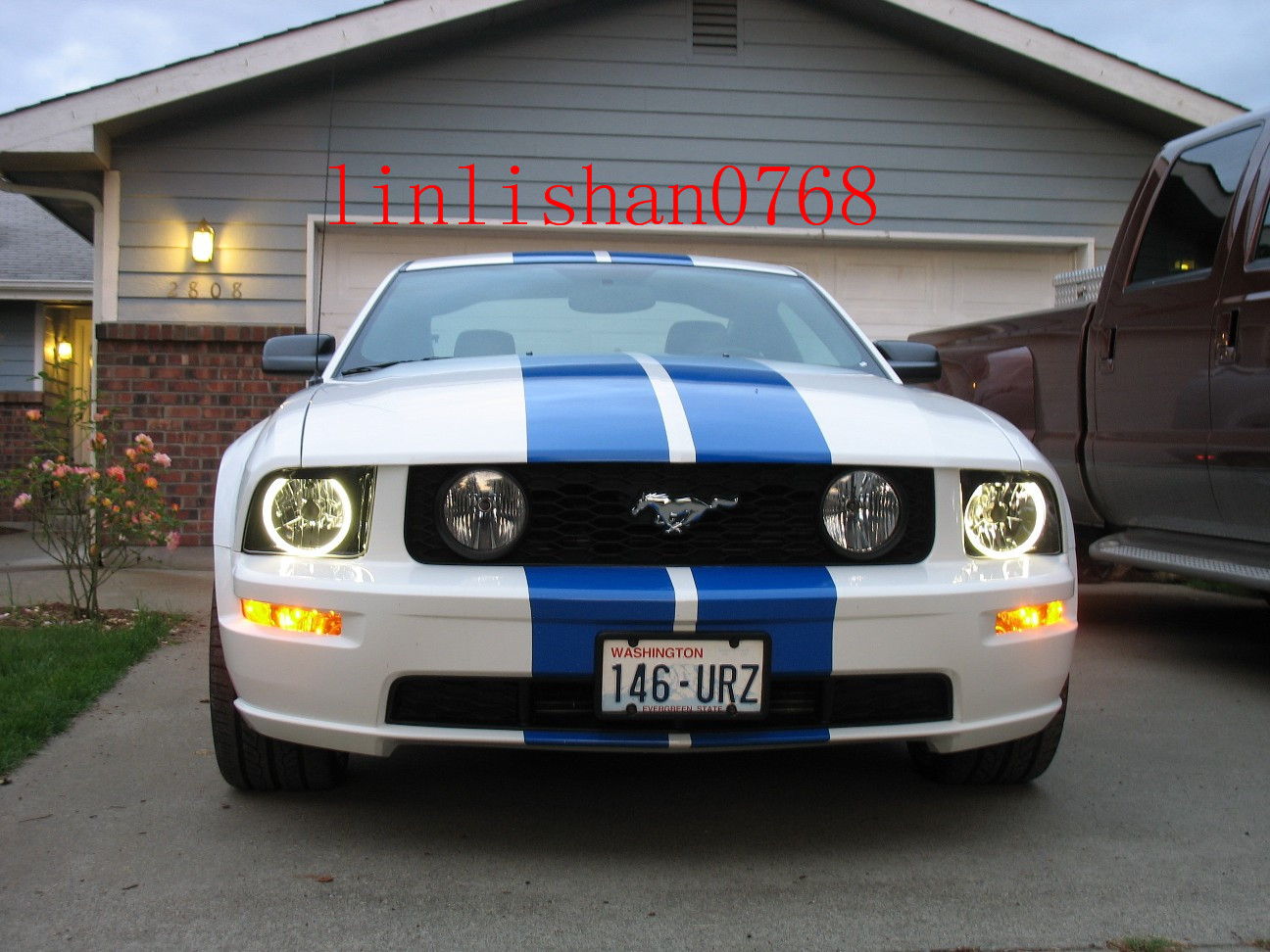 2x LED 7000K LED Angel Eyes kit Ultrabright angel For Ford Mustang 2005-09