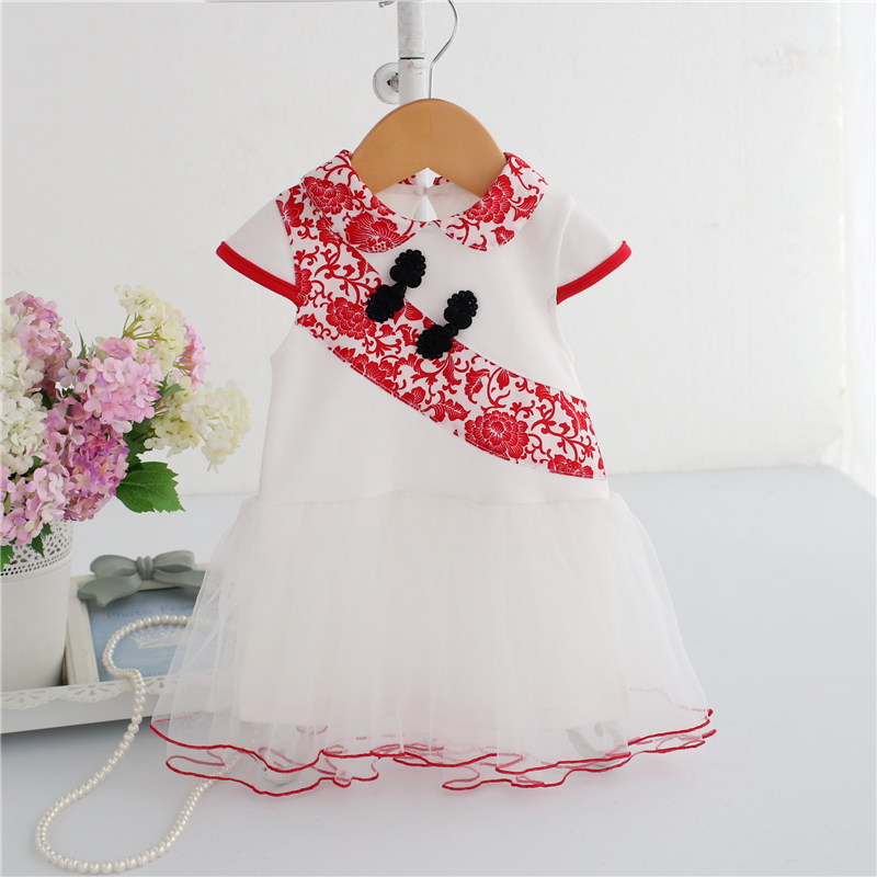 1pcs Baby infant girls newborn summer dress princess Chinese style classical