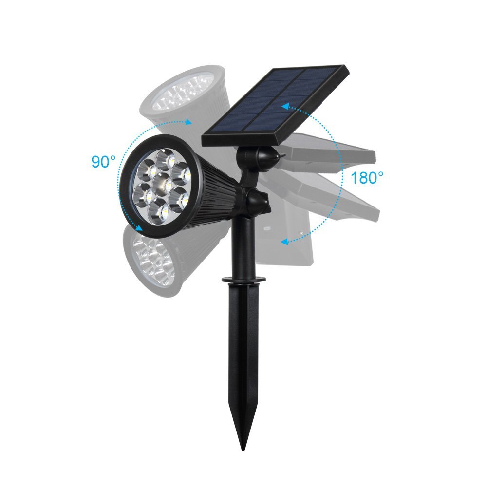 Solar Powered 7 LED Spotlight 7 Color Changing Wall lights Garden Outdoor Party