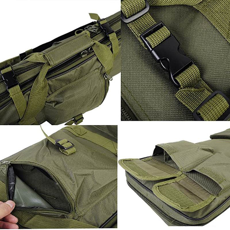 48inch Hunting Dual Rifle Bag Molle Gun Storage Shooting Tactical Case