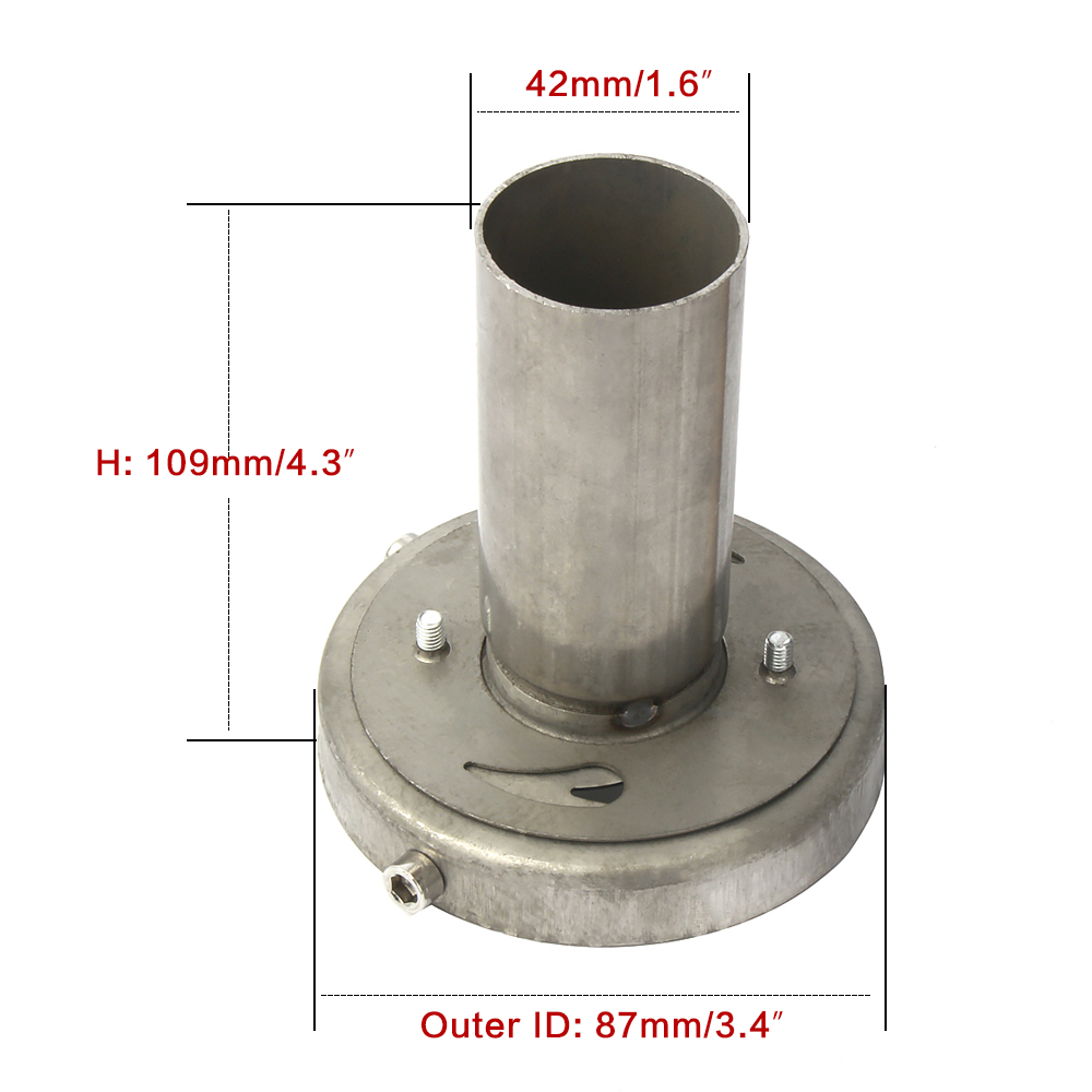 Stainless Steel Exhaust Muffler Baffle Tip Silencer Round Universal Adjustable