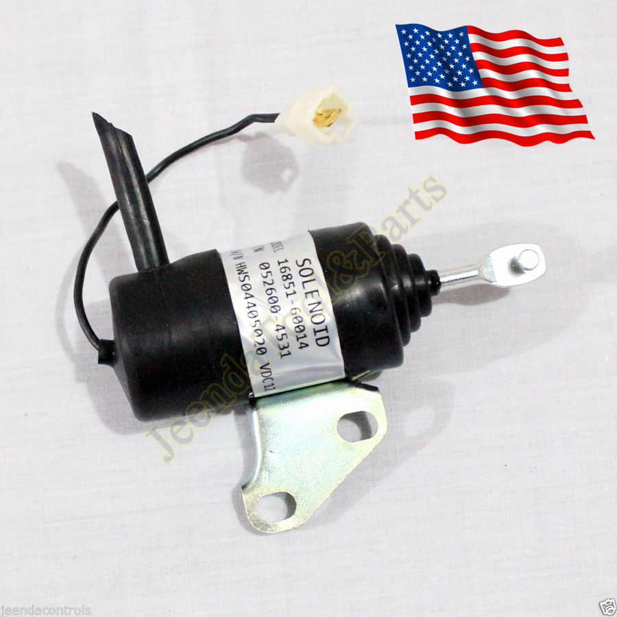 New 1685160014 Fuel Stop solenoid for Kubota Mower Tractor Excavator