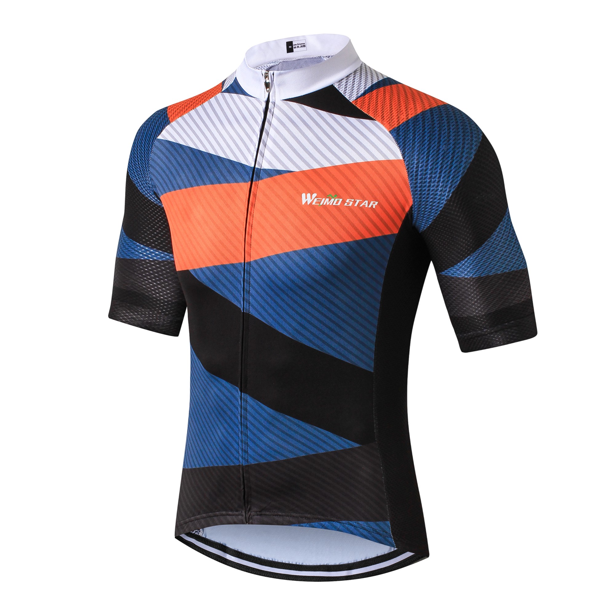 Dot Blue Racing Bike Pro Men‘s Bicycle Half Sleeve Cycling Jersey Shirts S-3XL