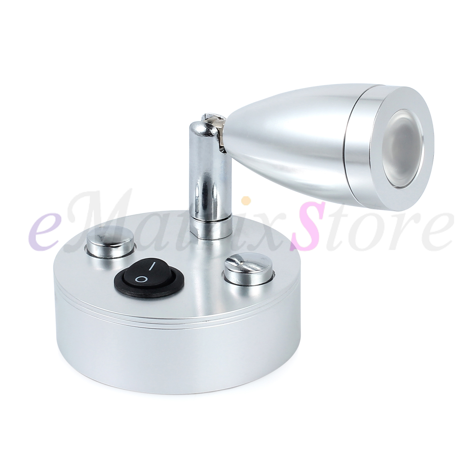 12V DC LED Swivel Bedside Reading Bedroom Lamp Wall Mount RV Interior Lighting