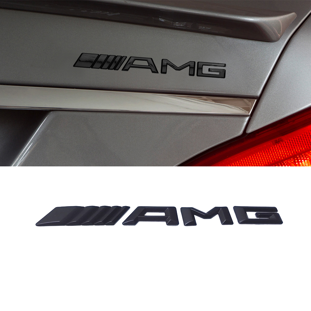 Black Rear Metal 3D AMG Emblem Badge Logo For MercedesBenz C CL CLS E