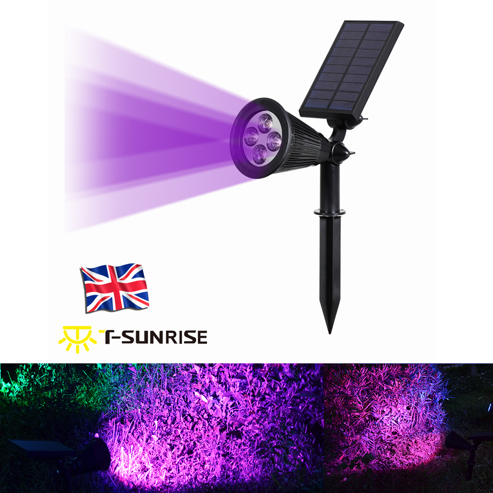 Solar Power LED Spotlight Spot Lights Garden Outdoor Pool Waterproof