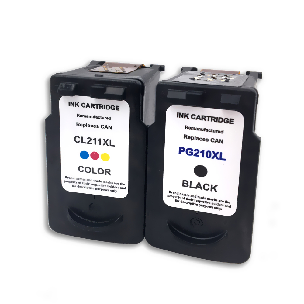 2 PK PG 210XL CL 211XL Black Color Ink For Canon PIXMA MP240 MP250 MP270 MX360