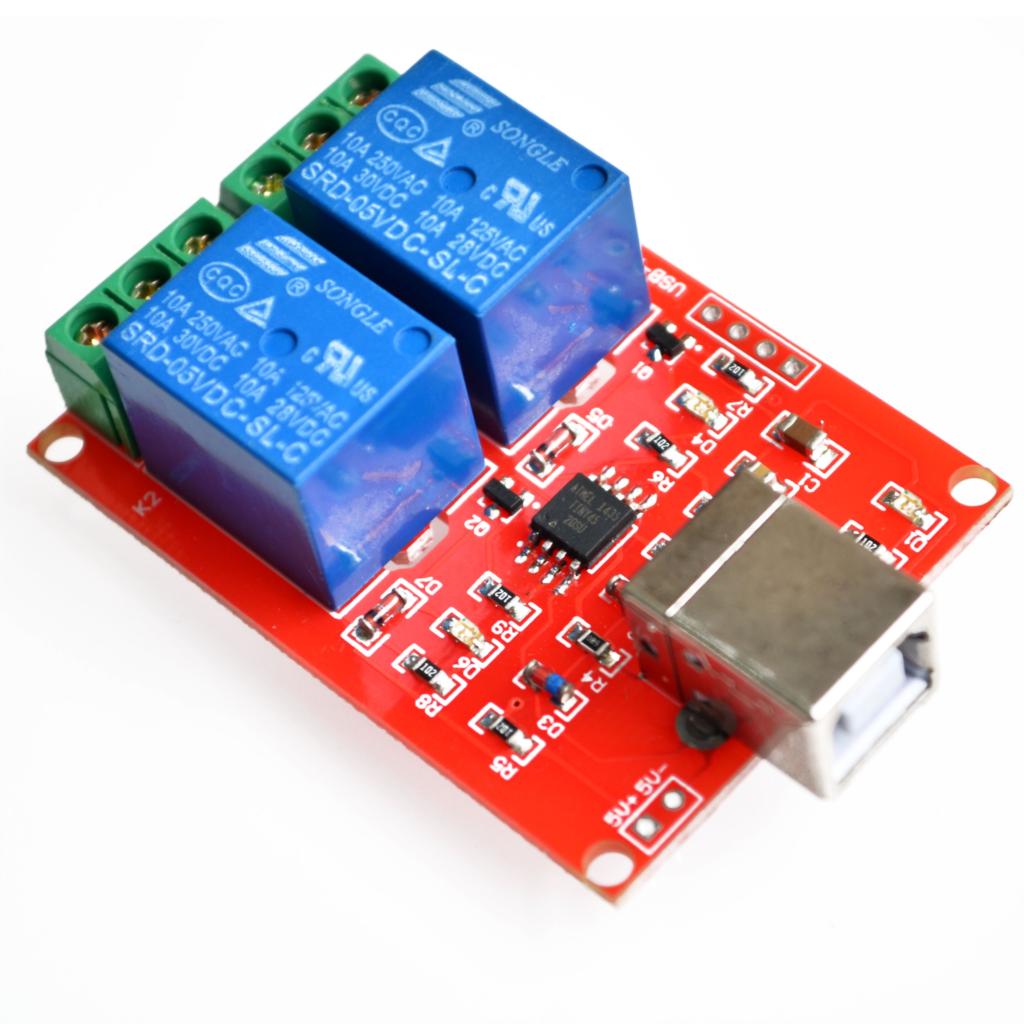 5V 2 Channel Relay Shield Control interface USB/2 Kanal USB Relais