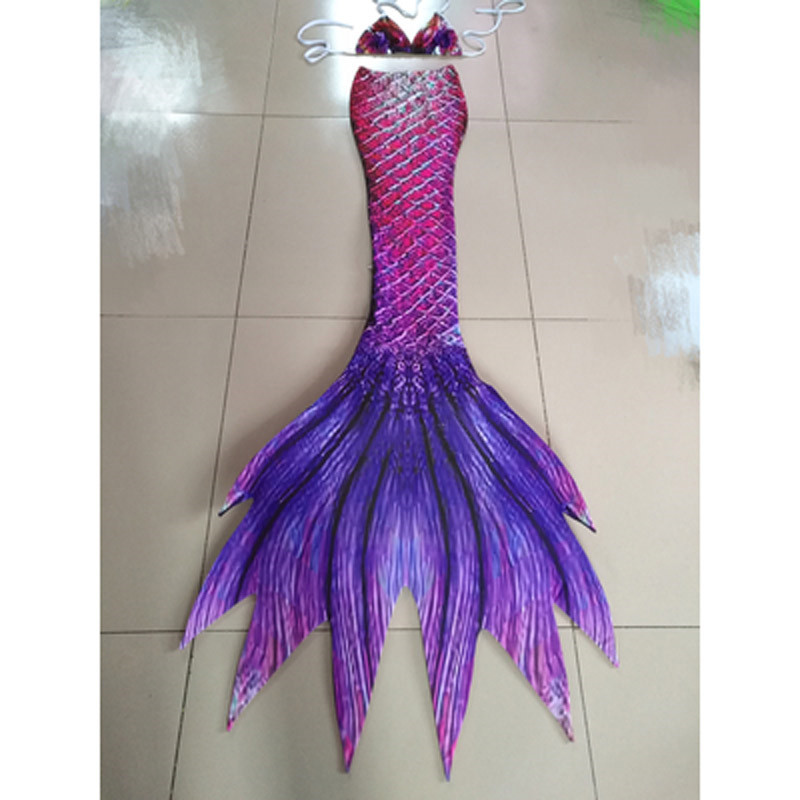 Mermaid Tail With Monofin Newest Luxurious Kids Adult Women Cosplay Costume Gift