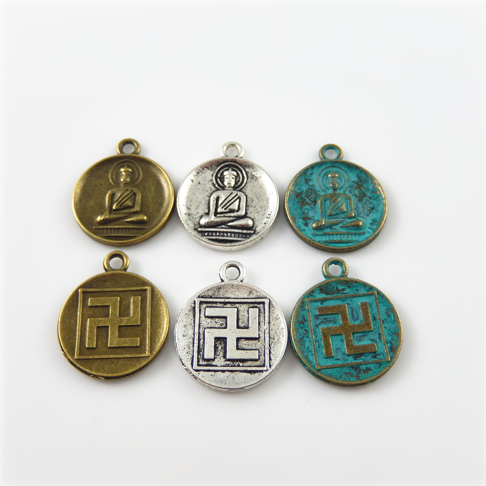 30pcs Tibetan Silver Nice joy Pendant Charms Jewelry DIY 21x18mm 9830