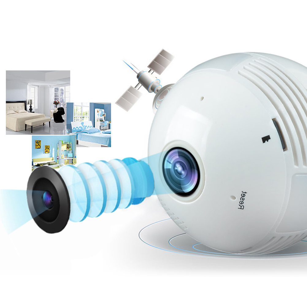 1080P Mini Security IP Camera 360° Panoramic SPY Hidden Wifi Wireless Light Bulb
