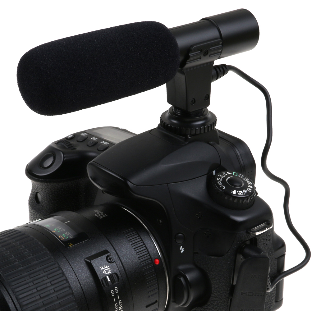 Pro Directional External Microphone For Canon Nikon DSLR SLR Camera DV