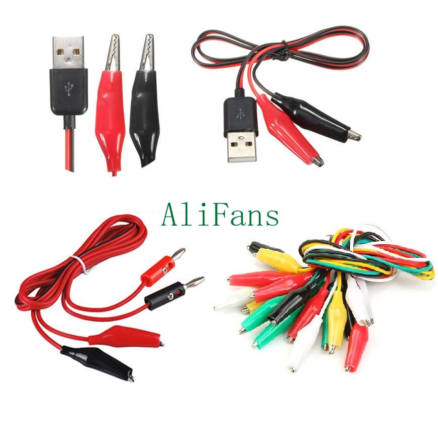 Alligator Test Lead Clip To Banana Plug Test Clips to USB Alligator Test Clips
