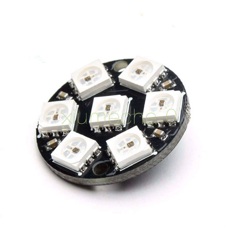 10PCS 7-Bit WS2812 5050 RGB LED Ring Round Decoration Bulb Arduino