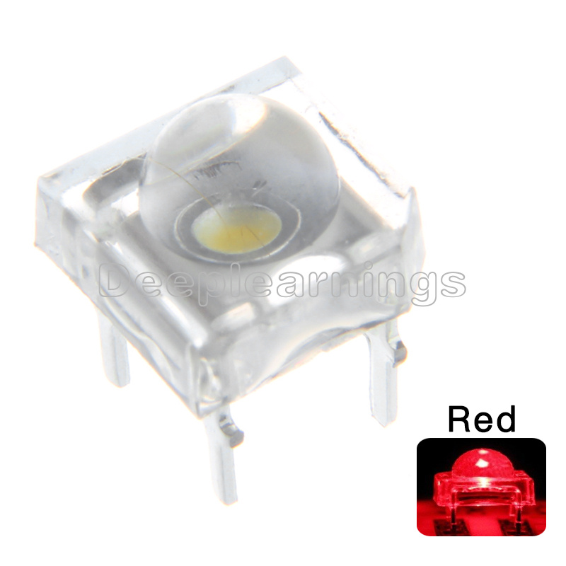 100PCS 5mm F5 Piranha LED Red Round Head Super Bright Light Emitting Diode
