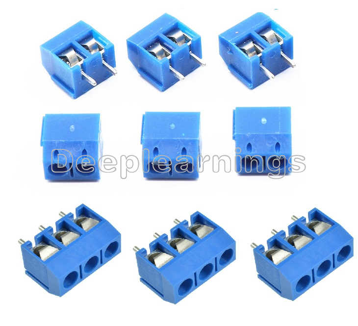 50pcs 2EDG 5.08mm Pitch 2Pin Plug-in Screw Terminal Block Connector Right Angle
