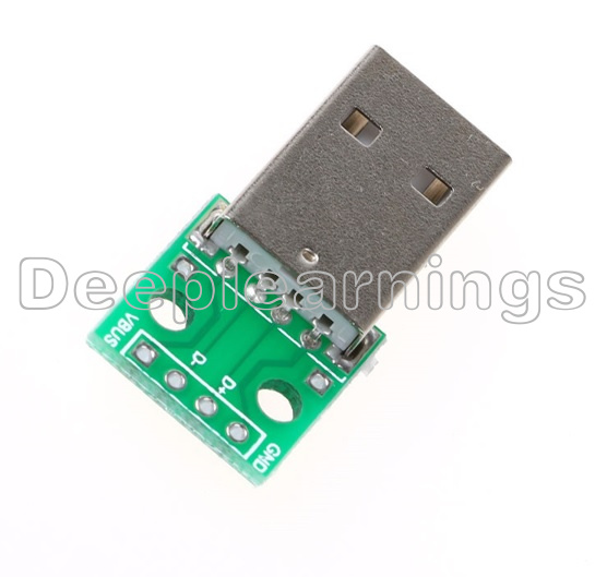 5PCS USB Male to 2.54mm DIP Adapter Converter Board 4 Pin PCB DIY Power Supply