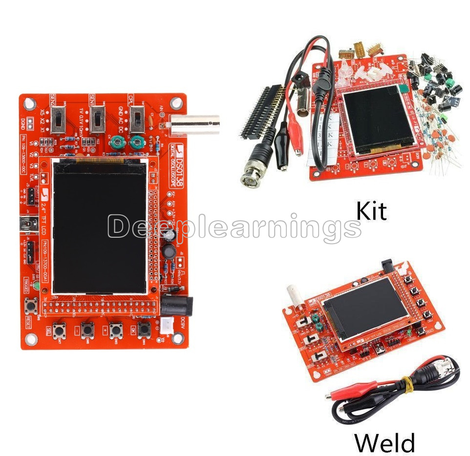 Digital DSO138 Oscilloscope Acrylic Case Welded DIY Kit TFT SMD Soldered R2C0
