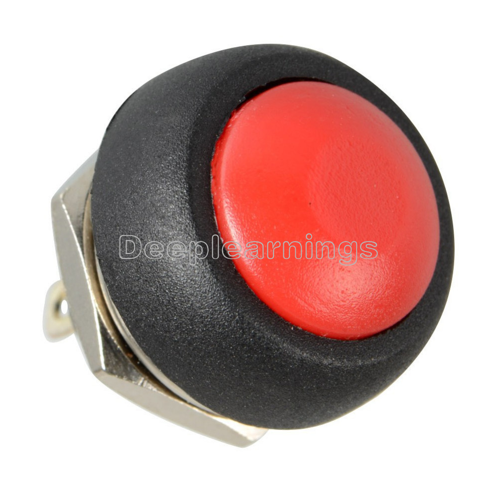 10pcs Red 12mm Waterproof momentary Push button Mini Round Switch 1A 250V