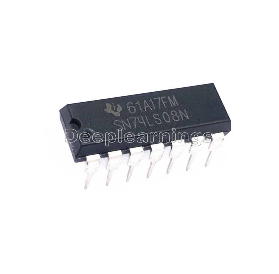 5PCS SN74LS08N 74LS08 TI IC GATE AND 4CH 2-INP 14-DIP NEW
