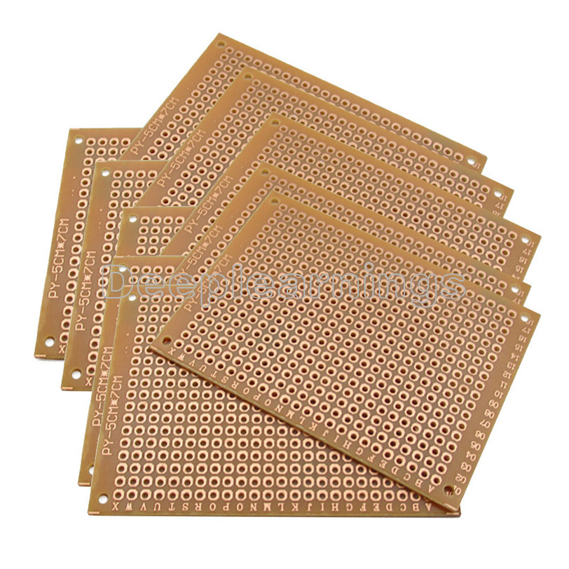 100Pcs 5 x 7 cm DIY Prototype Paper PCB fr4 Universal Board prototyping pcb kit