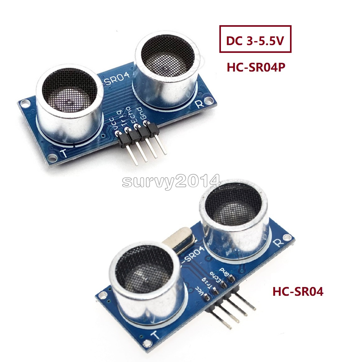5 PCS Ultrasonic Sensor Module HC-SR04 Distance Measuring Sensor For Arduino