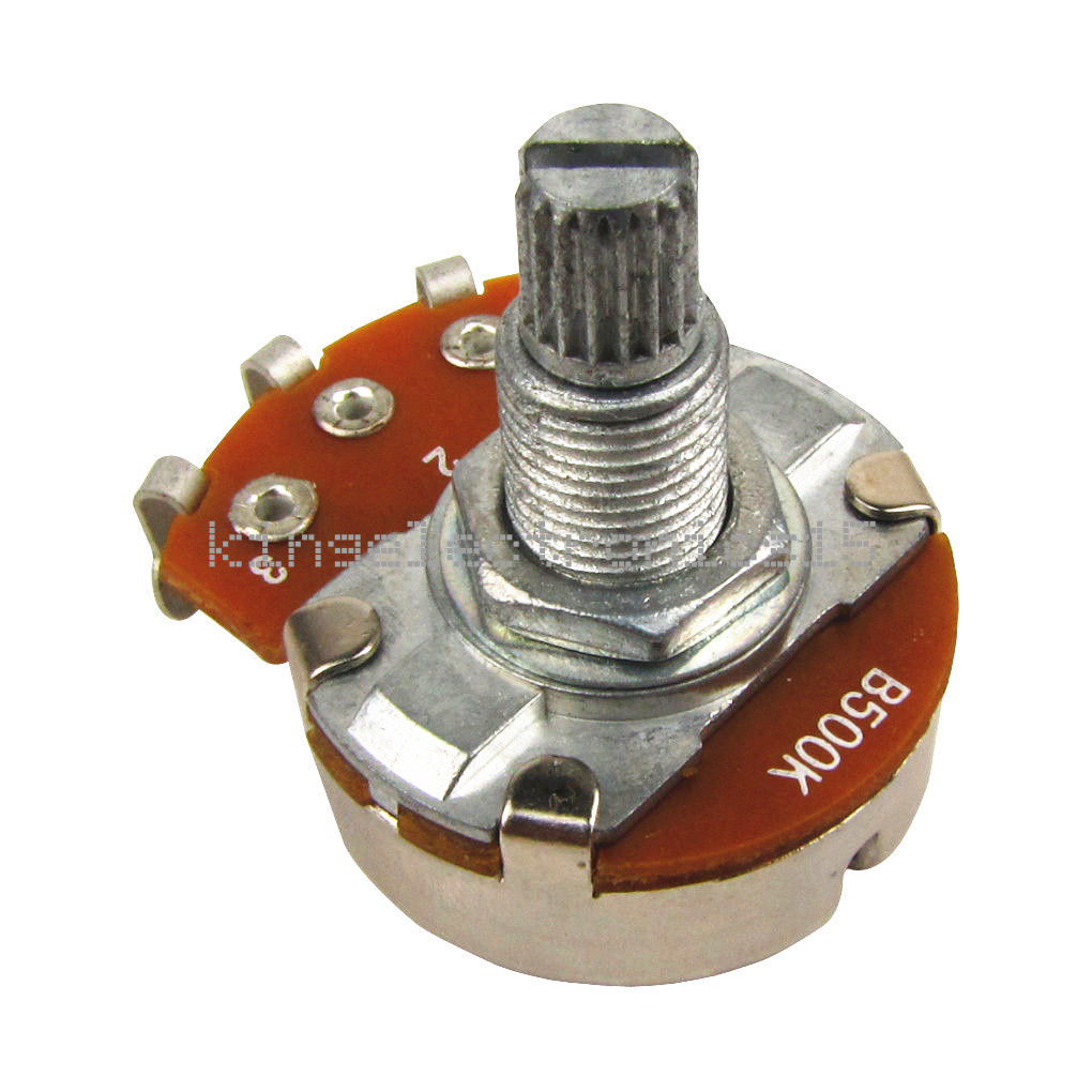 5 PCS B500K Full Size Long Split Shaft Guitar Volume Pots 18mm Long