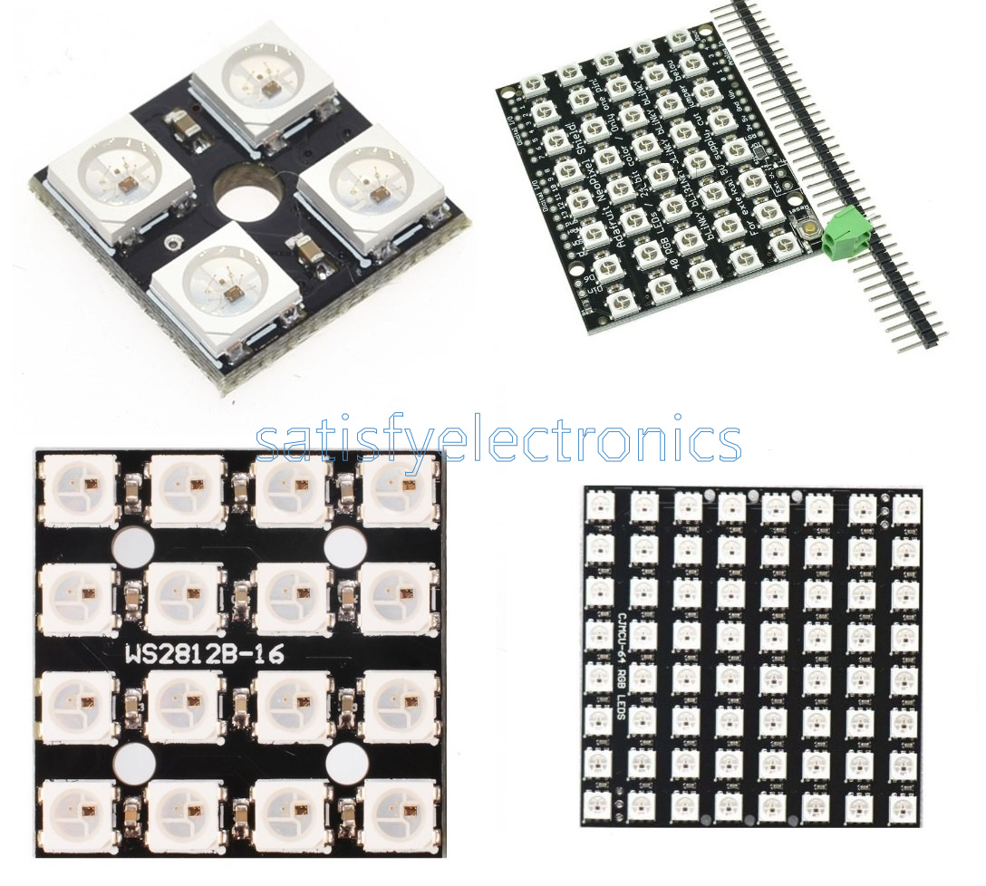 4/16/40/64Bit WS2812 Matrix LED 5050 RGB Full-Color Driver Board For ...