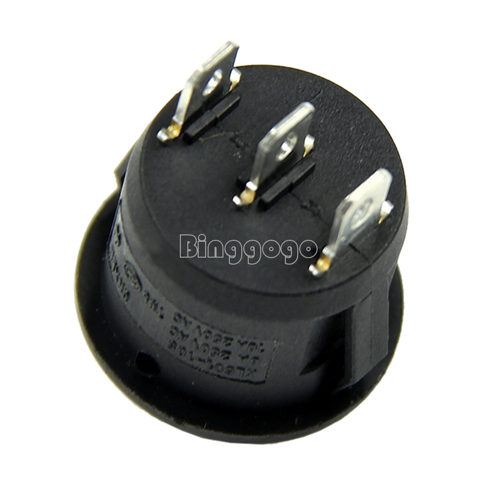 5Pcs Mini 3 Pin Round Black SPDT ON-OFF Rocker Switch Snap ...